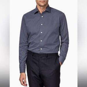 Eton Contemporary Polka Dot Cotton Button Down Shirt Size 41/16